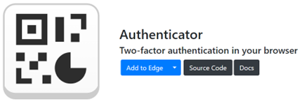 Screenshot of Authenticator installation page