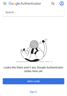 Google authenticator - add a code