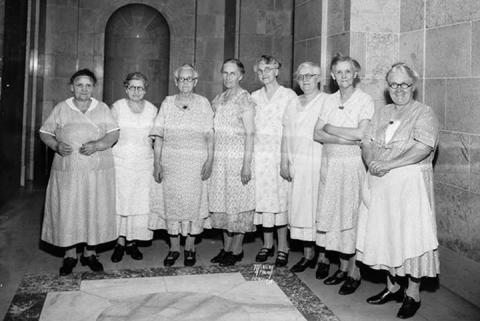 eight female Wisconsin capitol employees, circa 1943