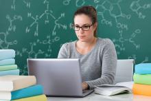 Woman at Computer Image