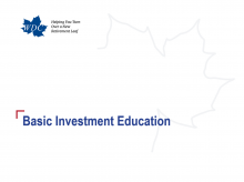 Basic Investment Education title slide