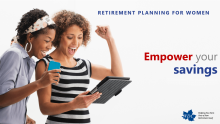 Retirement Planning for Women title slide.