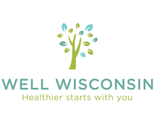 Well Wisconsin logo with image of tree and tagline "Healthier starts with you"