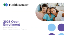 HealthPartners title slide from presentation.