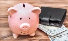 Piggy bank and wallet image
