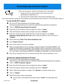 Annual Reporting - Transaction Upload Instructions