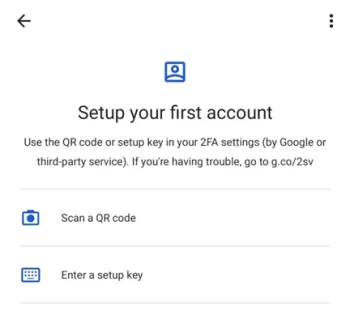 Google authenticator - scan a QR code